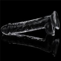 19 CM Yeni Nesil Güçlü Vantuzlu Şeffaf Dildo Penis - Flawless Clear Dildo