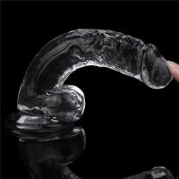 19 CM Yeni Nesil Güçlü Vantuzlu Şeffaf Dildo Penis - Flawless Clear Dildo