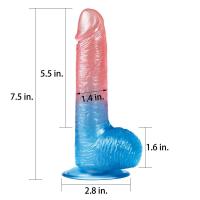 20 CM Anal Vajinal Kullanım Yumuşak Dokulu Jel Penis - Dazzle Studs