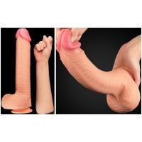 31 CM Yumuşak Dokulu Çift Katmanlı Realistik Penis - Dual Layered Platinum Silicone Cock