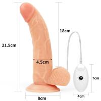 Belden Bağlamalı Titreşimli Ultra Yumuşak Gerçekçi Et Dokulu Realistik Vibratör Dildo