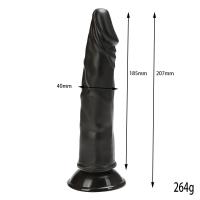 BOB Dildo Gerçekçi Et Dokusunda Testissiz Realistik Zenci Anal Penis 20 CM