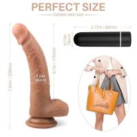 Croods Şarjlı Çok Gerçekçi Yumuşak Dildo Güçlü Titreşimli Realistik Dokuda Yapay Penis Vibratör