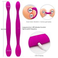 DOUBLE ENDED Şarjlı Esnek ve Bükülebilir Titreşimli G-Spot Uyarıcı Çift Taraflı Vibratör