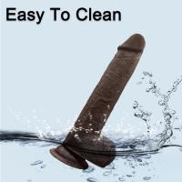 Foreskin Perfection Dildo 22.5 CM - Çift Katmanlı Gerçekçi Kayar Deri Ultra Yumuşak Realistik Zenci Yapay Penis Vibrator