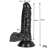 GENE Dildo Gerçekçi Et Dokusunda Realistik Zenci Penis 18 CM