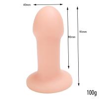 LIFELIKE VIBE Ultra Realistik Dokulu Vantuzlu Anal Butt Plug 9.5 CM - Ten Rengi