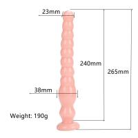 LIFELIKE VIBE Ultra Realistik Dokulu Boğumlu Anal Butt Plug 27 CM - Ten Rengi