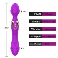 LOVE Çift Taraflı Ultra Yumuşak ve Güçlü Titreşimli Masaj Wand Dildo Vibratör