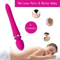 MASSAGE STICK Çift Taraflı Kullanılabilir G-Spot Uyarıcı ve Klitoris Masaj Vibratör - Pembe