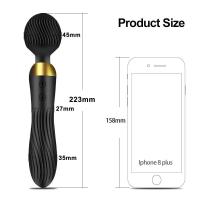 MASSAGE STICK 18 Titreşim Hızlı G-Spot ve Klitoris Uyarıcı Çift Taraflı Av Masaj Vibratör - Siyah