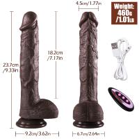 Master Perfection Dildo Derek - Isıtmalı İleri Geri Hareketli ve Rotasyonlu Gerçekçi Damarlı Zenci Yapay Penis Vibrator