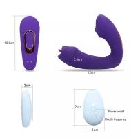 MEIPER Kablosuz Kumandalı Klitoris Emiş Güçlü ve G-Spot Uyarıcı 2 in 1 Titreşimli Dil Vibratör