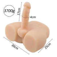 Premium Torso Masturbator Rock - Anal Girişli 17 CM Yapay Penisli Erkek Realistik Yarım Vücut Manken