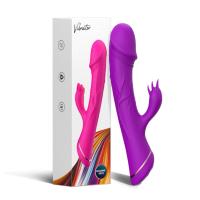 PRIME TOYS Spunk Şarjlı Çift Motorlu G Nokta ve Klitoris Uyarıcı 2 in 1 Rabbit Yapay Penis Vibratör - Mor