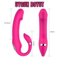 PRIME TOYS Flamingo Çift Motorlu Isıtmalı Şarjlı Bükülebilir Hareketli Strapless Strapon Vibratör