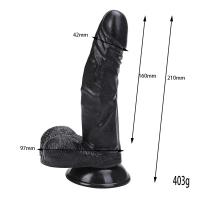 RYAN Dildo Gerçekçi Et Dokusunda Realistik Zenci Penis 21 CM