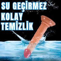 UNIQUE Realistik Dokuda Mini Dildo Vantuzlu Gerçekçi Yapay Penis 14 CM