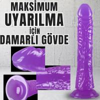 UNIQUE Realistik Dokuda Dildo Vantuzlu Gerçekçi Yapay Penis 21 CM