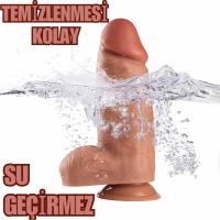 UNIQUE XXL Realistik Dokuda Kalın Dildo Vantuzlu Büyük Boy Gerçekçi Yapay Penis 25 CM