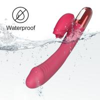 V2 - Şarjlı Akıllı Isıtma Özellikli Güçlü Titreşimli G-Spot ve Klitoris Uyarıcı 2 in 1 Yapay Penis Rabbit Vibratör