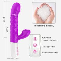 V22 - Şarjlı Akıllı Isıtmalı İleri Geri ve Dil Hareketli G-Spot ve Klitoris Uyarıcı 2 in 1 Yapay Penis Rabbit Vibratör