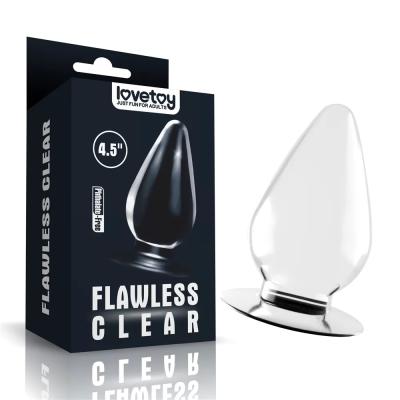 11.5 CM Yeni Nesil Vantuzlu Şeffaf Anal Plug - Flawless Clear Anal Plug