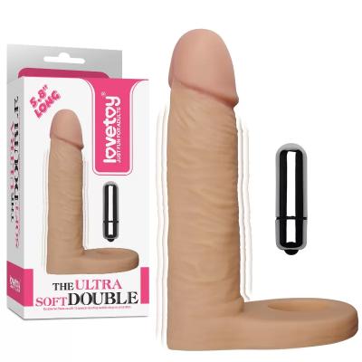 15 CM Geliştirilmiş Doku Penis Halkalı Titreşimli Anal Penetratör - The Ultra Soft Dude