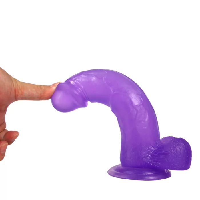 20 CM Jel Dokulu Yumuşak Dildo Penis - Jelly Studs Crystal Dildo Large