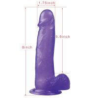 20 CM Jel Dokulu Yumuşak Dildo Penis - Jelly Studs Crystal Dildo Large