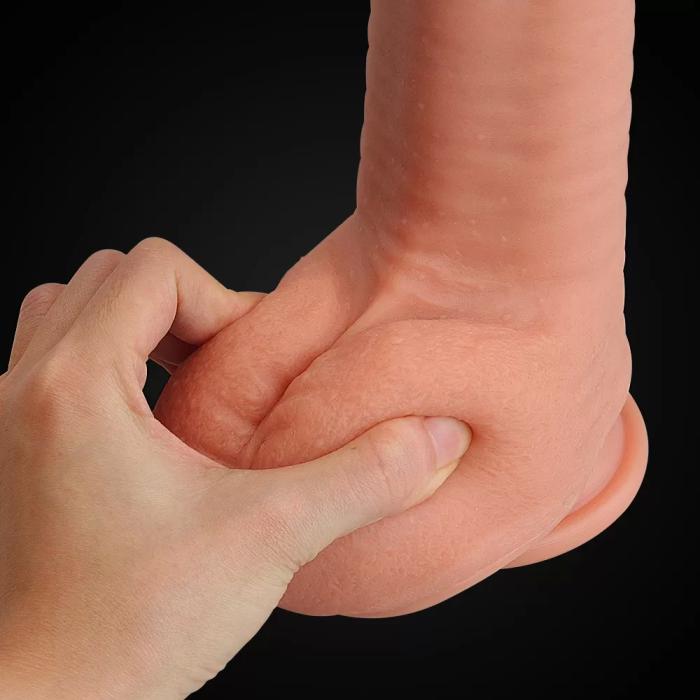 31 CM Yumuşak Dokulu Çift Katmanlı Realistik Penis - Dual Layered Platinum Silicone Cock