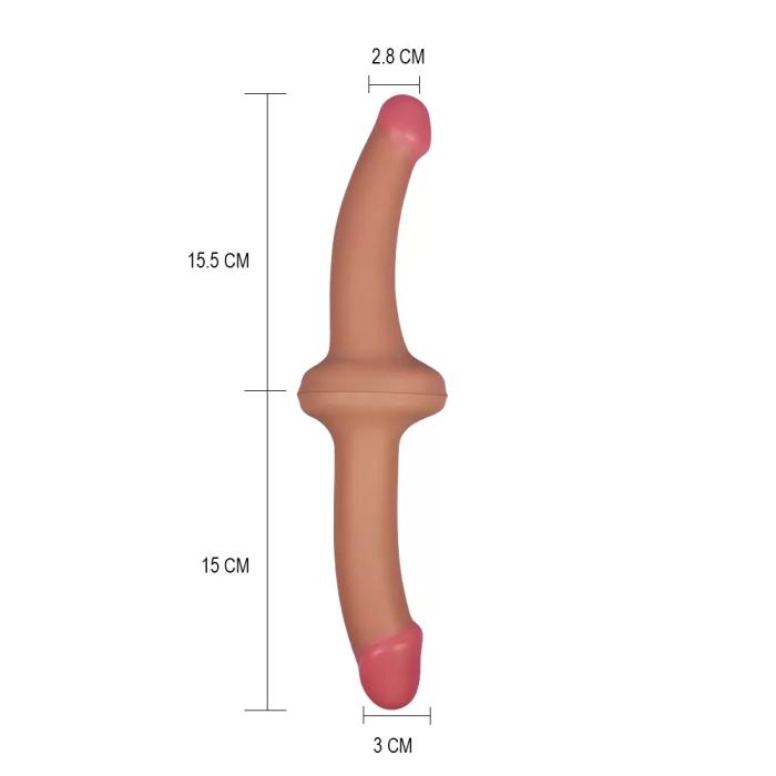 32 CM Ultra Yumuşak Esnek Çift Taraflı Realistik Dildo - Holy Dong Premium Silicone