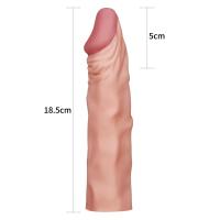 5 CM Dolgulu Gerçekçi Ten Doku Penis Kılıfı - Pleasure X-Tender Serisi