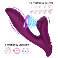 AMUSE G-Spot Uyarıcı ve Klitoris Emiş Güçlü 2 in 1 Vibratör - Mor