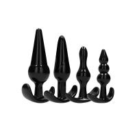 ANAL PLUG SET 4 Boyutlu Silikon Anal Tıkaç Kiti - Siyah