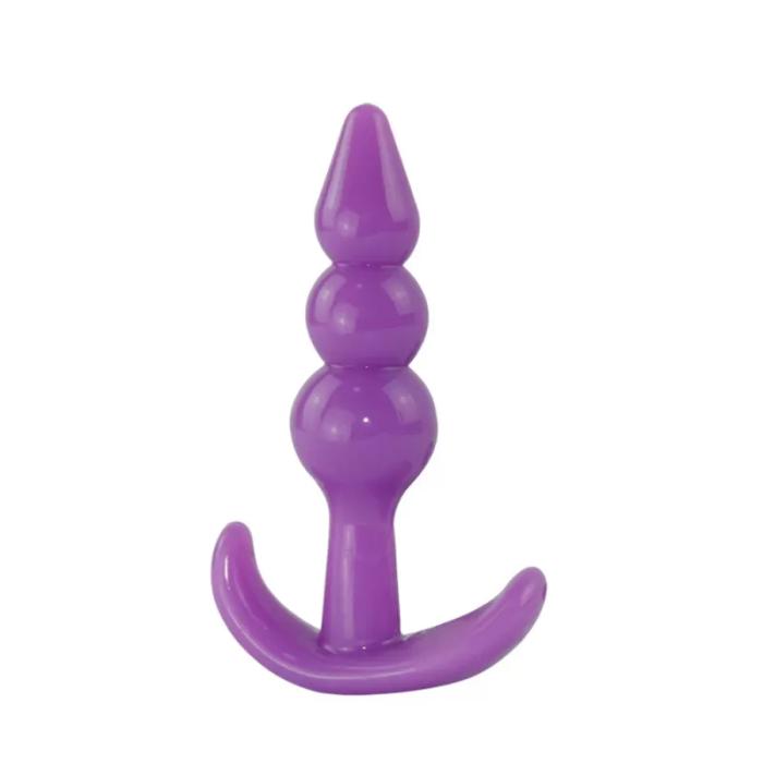 ANAL PLUG SET 4 Boyutlu Silikon Anal Tıkaç Kiti - Mor