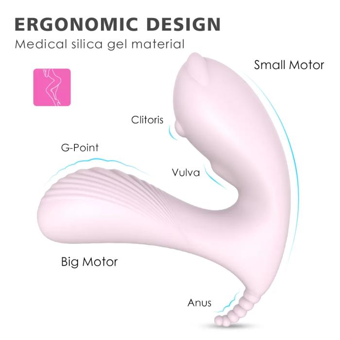 CARA Kablosuz Kumandalı Yenilikçi Tasarım Giyilebilir 3 in 1 Lay-On Vibratör