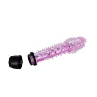 CRYSTAL STRONG Titreşimli Yumuşak Dokulu Tırtıklı Jel Vibratör Penis - Pembe