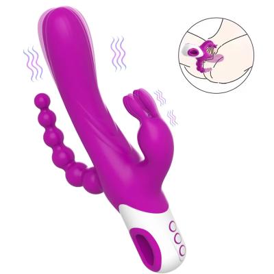 EDEN Şarjlı Anal Boncuklu 3 in 1 G Spot Üçlü Vibratör