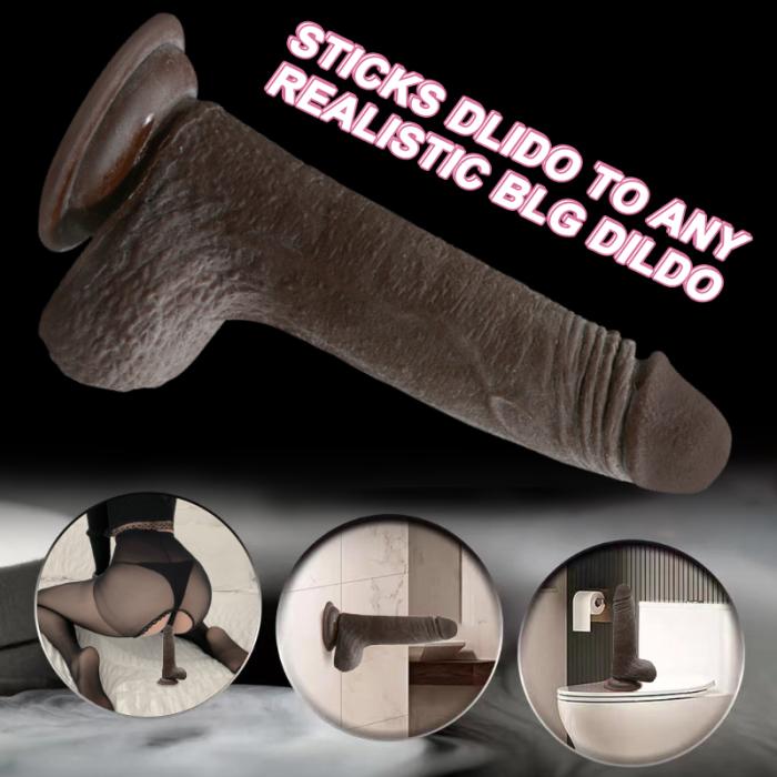 Foreskin Perfection Dildo 17 CM - Çift Katmanlı Gerçekçi Kayar Deri Ultra Yumuşak Realistik Zenci Yapay Penis Vibrator