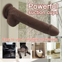 Foreskin Perfection Dildo 22.5 CM - Çift Katmanlı Gerçekçi Kayar Deri Ultra Yumuşak Realistik Zenci Yapay Penis Vibrator