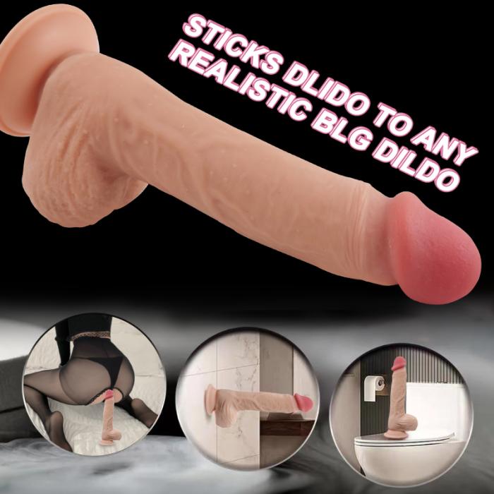 Foreskin Perfection Dildo 20.5 CM - Çift Katmanlı Gerçekçi Kayar Deri Ultra Yumuşak Realistik Yapay Penis Vibrator