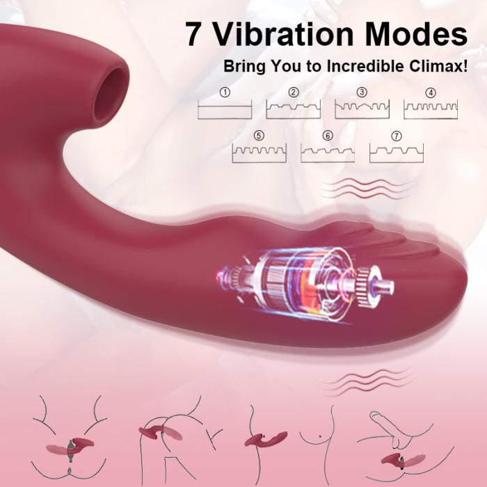 G10 - Şarjlı Akıllı Isıtmalı G-Spot ve Klitoris Emiş Uyarıcı Çift Motorlu Dalga Hareketli 2 in 1 Rabbit Vibratör