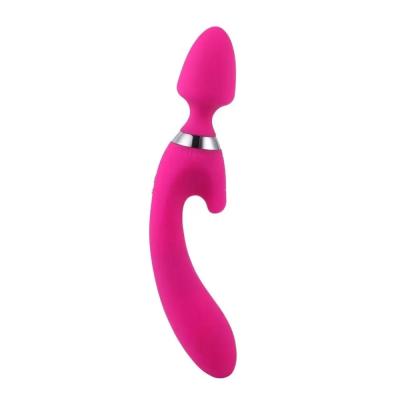 LEBOOM Çift Taraflı Klitoris ve G-Spot Uyarıcı Wand Massager Dildo Vibratör - Pembe