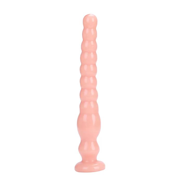 LIFELIKE VIBE Ultra Realistik Dokulu Boğumlu Anal Butt Plug 27 CM - Ten Rengi