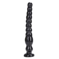 LIFELIKE VIBE Ultra Realistik Dokulu Boğumlu Anal Butt Plug 27 CM - Siyah