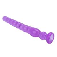 LIFELIKE VIBE Ultra Realistik Dokulu Boğumlu Anal Butt Plug 27 CM - Mor