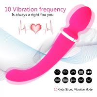 MASSAGE STICK Çift Taraflı Kullanılabilir G-Spot Uyarıcı ve Klitoris Masaj Vibratör - Pembe