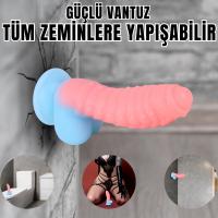 NEON ELITE Glow in the Dark - Karanlıkta Parlayan Tırtıklı Dildo Ultra Yumuşak Realistik Yapay Penis 