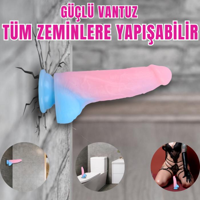 NEON ELITE Glow in the Dark - Karanlıkta Parlayan Dildo Ultra Yumuşak Realistik Yapay Penis